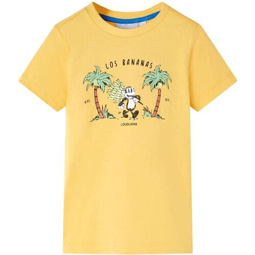  Dječja majica kratkih rukava svijetla oker 92 Slike