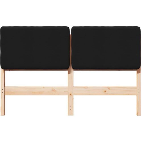  Tapecirani uzglavlje Smeđa i crna 150 cm Čvrsto borovo drvo Slike
