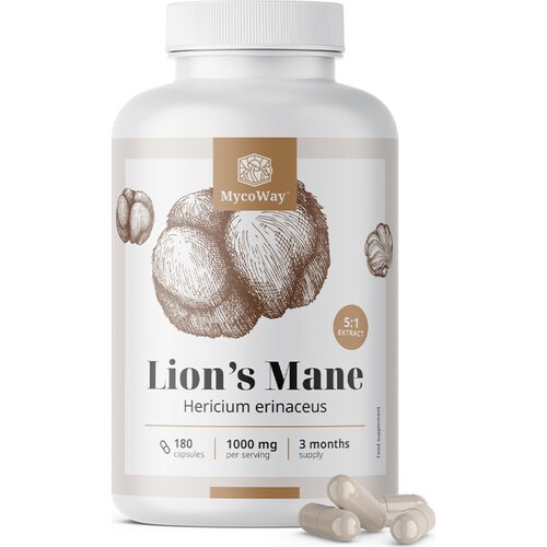 MycoWay Kapsule Lion's Mane - Ekstrakt 5:1 - 180 kaps. Cijene