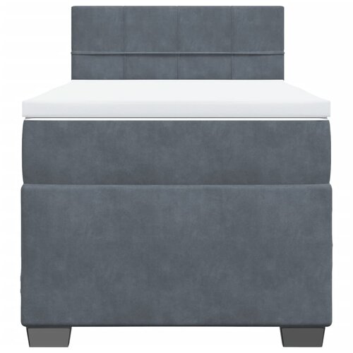Box spring krevet s madracem tamnosivi 100x200 cm bar&amp;scaron;unasti Slike