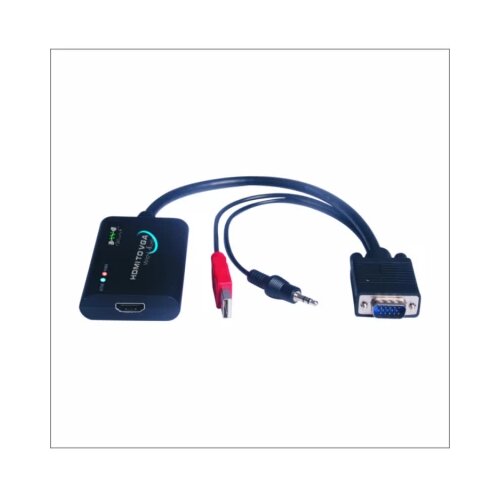  Adapter Wiretek HDMI na VGA+USB+Audio Cene
