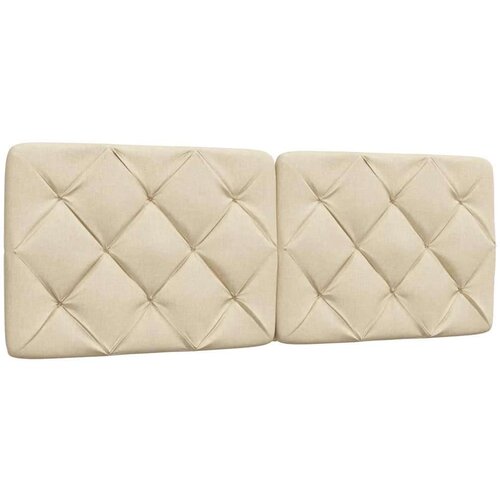  Krevet s madracem krem 140 x 190 cm od tkanine Slike
