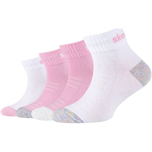 Skechers Športne nogavice 4PPK Girls Mesh Ventilation Quarter Socks Rožnata Cene