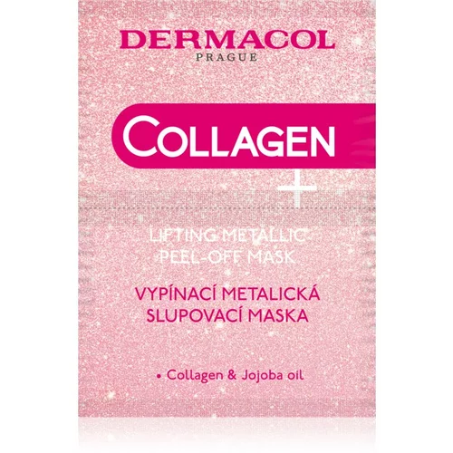 Dermacol collagen+ lifting metallic peel-off učvrstitvena maska 15 ml za ženske
