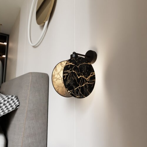  Zidna lampa MOTIF 1xE27/15W/230V crna/zlatna Slike