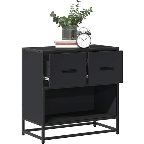 vidaXL Noćni ormarić crni 60x31x60 cm Konstruirano drvo i metal Cijene