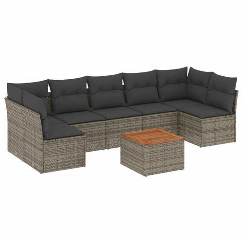 Maison Chic Seti vrtnega pohištva - Vrtna garnitura - Vrtni pohištvo set 8-delna z blazinami siv poli ratan, (21800175) Cene