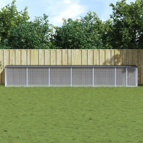 VidaXL Kavez za koko&amp;scaron;i s krovom antracit 603x98x90 cm pocinčani čelik Slike