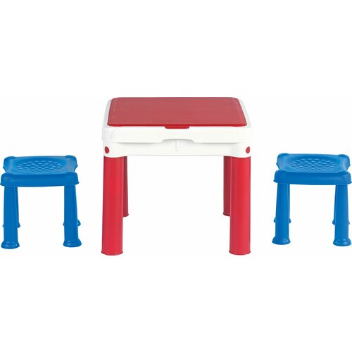 Curver sto dečiji Constructable sa dve stolice set, crvena/plava/bela CU 227497 Slike