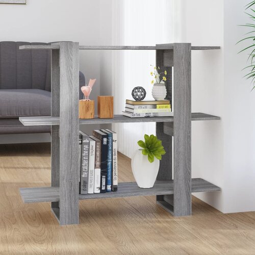 vidaXL knjižna omara/pregrada siva sonoma 100x30x87 cm Cene