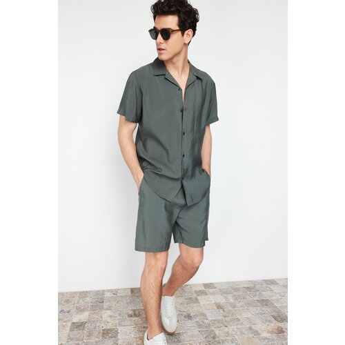 Trendyol Men's Khaki Regular Fit 100% Modal Shorts Slike