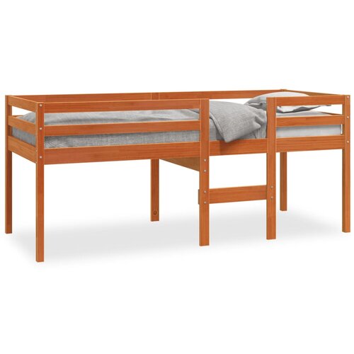 vidaXL Visoka postelja voščeno rjava 80x200 cm trdna borovina Cene