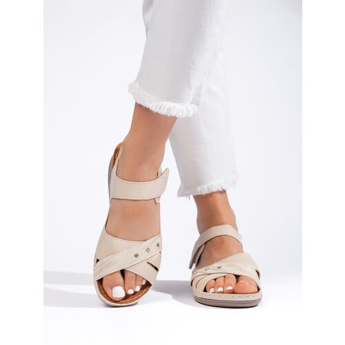 Shelvt Lightweight beige women's platform sandals Cijene