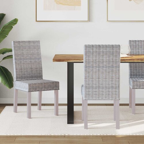 vidaXL Jedilni stol 2 pcs Bela pranja 45 x 54 x 93 cm Cene