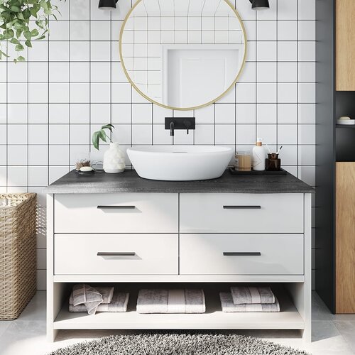  Kopalni&amp;scaron;ki pult temno siv 100x50x2 cm obdelan trden les Slike