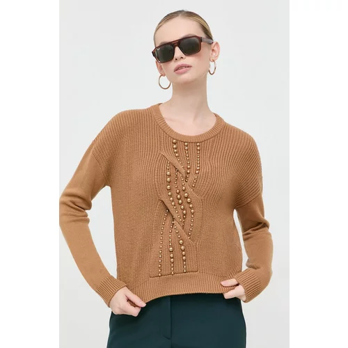 Liu Jo Vuneni pulover za žene, boja: smeđa