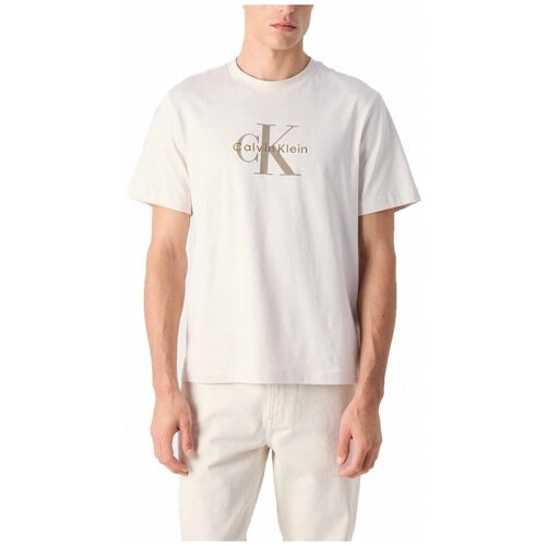 Calvin Klein Jeans Majice s kratkimi rokavi HERO MONOLOGO TEE 20S Bela Cene