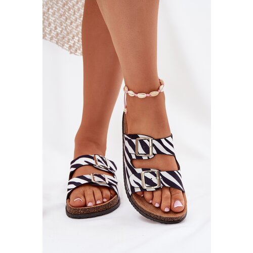 Boto Women's Slippers With Buckles Zebra Oliena Cene