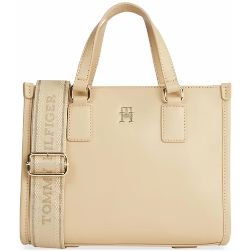 Tommy Hilfiger Ročna torba Th Monotype Mini Tote AW0AW15977 Harvest Wheat ACR