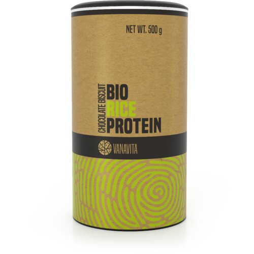 VanaVita BIO rižin protein 500 g chocolate biscuit Slike