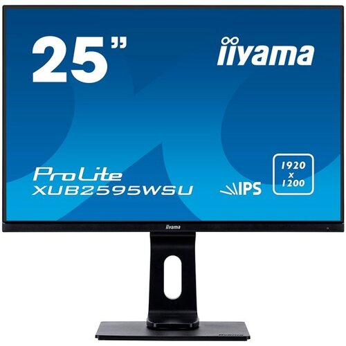 Iiyama Monitor 25&amp;quot; Ultra Slim, 1920x1200, IPS, 300cdm˛, DisplayPort, HDMI, VGA, 4ms, Speakers, USB HUB (2x2.0), 13cm Height Adj. Stand ( XU Slike