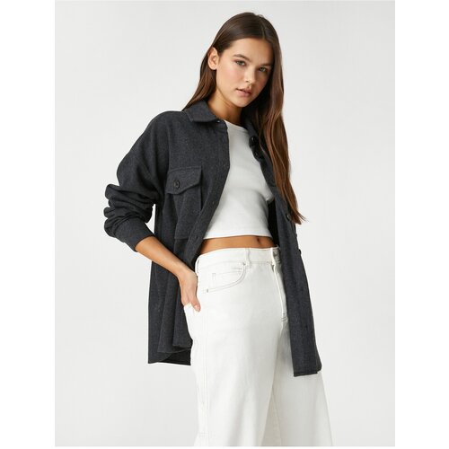 Koton Oversize Shirt Pocket Detailed Buttoned Long Sleeve Cijene