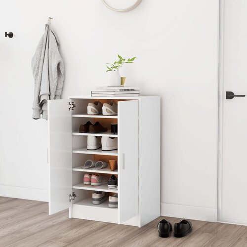 The Living Store Omara za čevlje bela 60x35x92 cm iverna plošča - Omarica Za Čevlje, (21434031) Cene