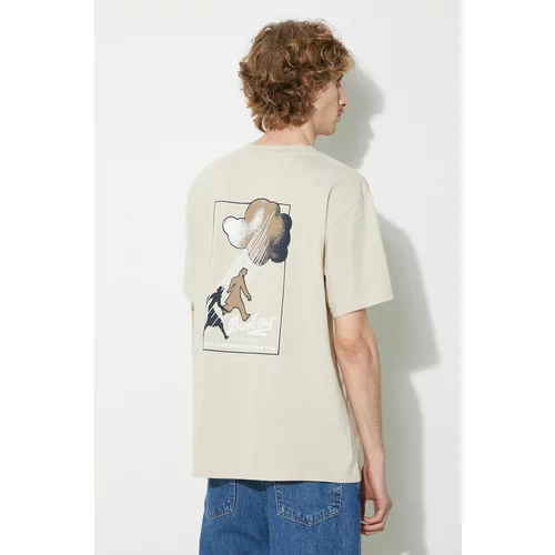 Barbour Pamučna majica Portland Tee za muškarce, boja: bež, s tiskom, MTS1253