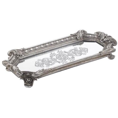  TACNA OGLEDALO 32*15*5CM SILVER Cene