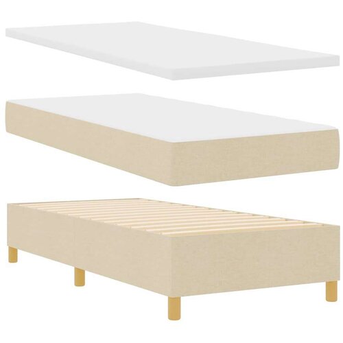  Podna opruga s madracem Tamno siva 90x190 cm Krema 80 x 200 cm Slike