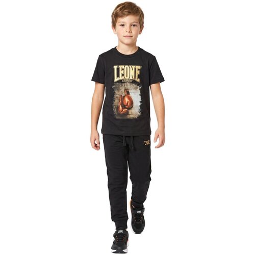 Leone 1947 Majice &amp;amp; Polo majice Boy Short Sleeves Gold 1947 Črna Slike