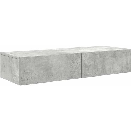 Maison Chic Stenska polica - Viseča Polica s predali betonsko siv 100x36x19 cm inž. les, (21793451) Cene