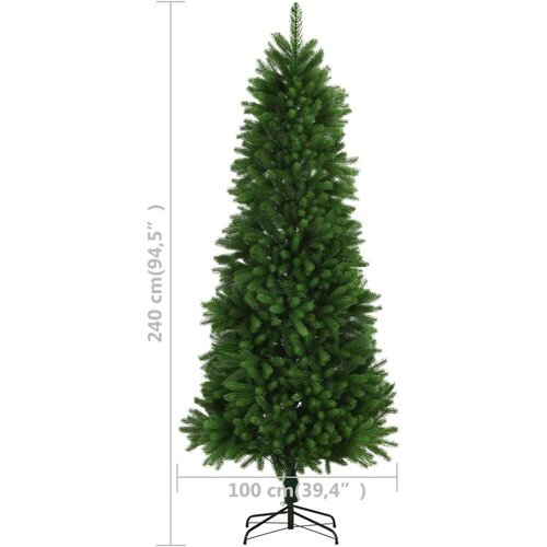  Umjetno božićno drvce s realističnim iglicama 240 cm zeleno Slike