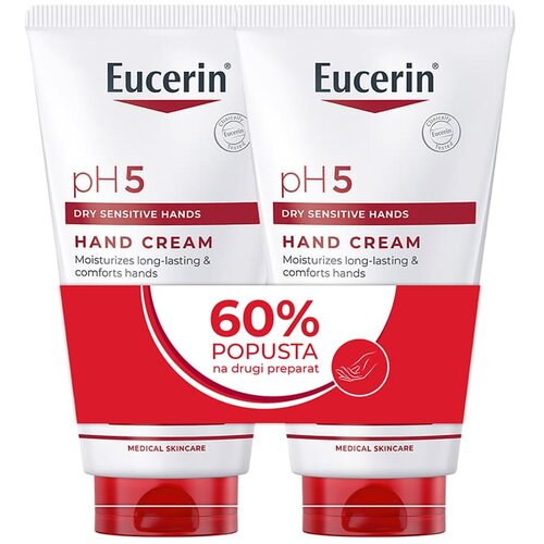 EUCERIN&amp;reg; BOX pH5 krema za ruke 75ml + 75ml Slike