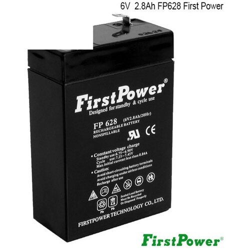 FirstPower 6V 2.8Ah FP628 terminal T1 Slike