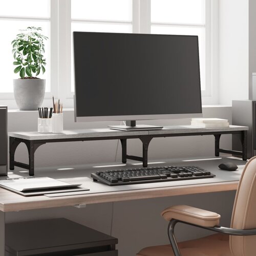  Stalak za monitor siva boja hrasta 105 x 23 x 15,5 cm drveni Cijene