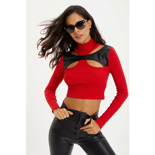 Cool & Sexy Blouse - Red - Fitted