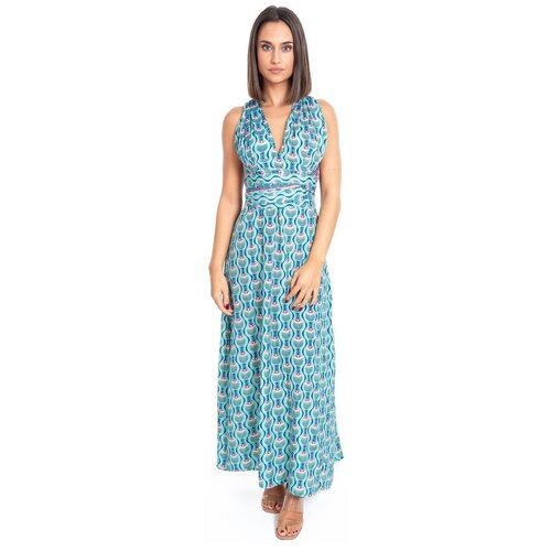 Isla Bonita By Sigris Dolge obleke Dolga Midi Obleka Modra Slike