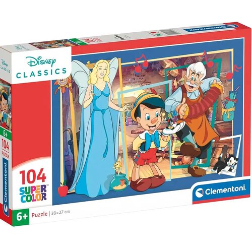 Clementoni Disney Pinokio 104-delni Supercolor sestavljanka - Cene