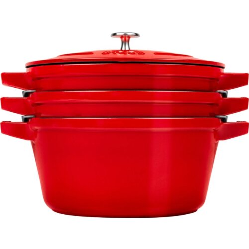 Zwilling Staub La Cocotte Round Cast iron Casserole baking dish -- SET OF 3 PIECES Slike