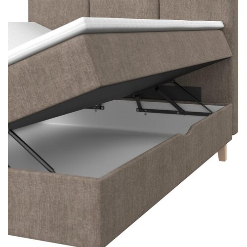 Bessagi Home Postelja Z Vzmetnico Monza, Rjava, Z Nadvložkom, 140x200 Slike