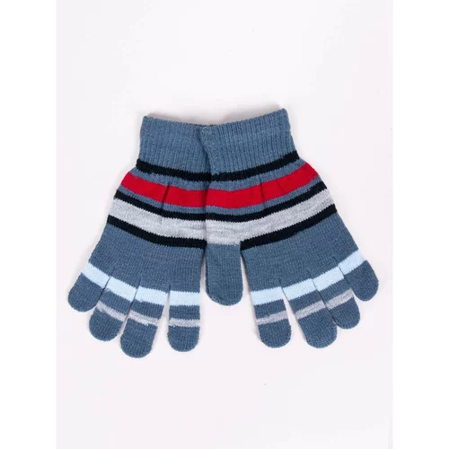 Yoclub Kids's Boys' Five-Finger Gloves RED-0118C-AA50-006