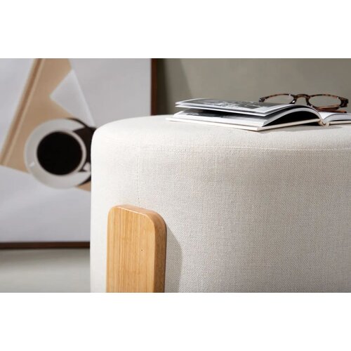 Venture Home okrugli puf Coffey ⌀50 cm, bijela Slike