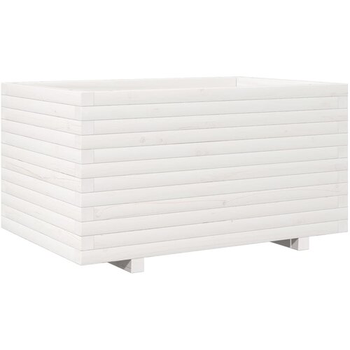  Vrtna sadilica bijela 90x60x49,5 cm od masivne borovine Slike