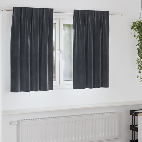vidaXL Zavjese Tamno sive Poliester 140 x 140 cm Zavjese Pravokutne Cijene