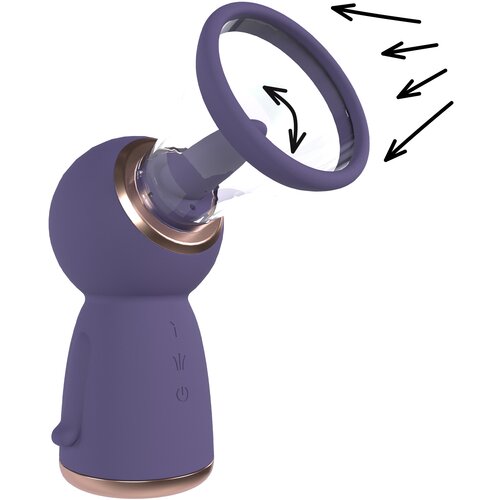Shots Pumped Exquisite Rechargeable Vulva &amp;amp; Breast Pump Purple Slike