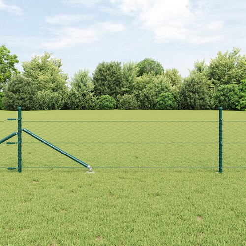 VidaXL Heksagonalna Ograda Zelena 0.5x10 m Čelik Slike
