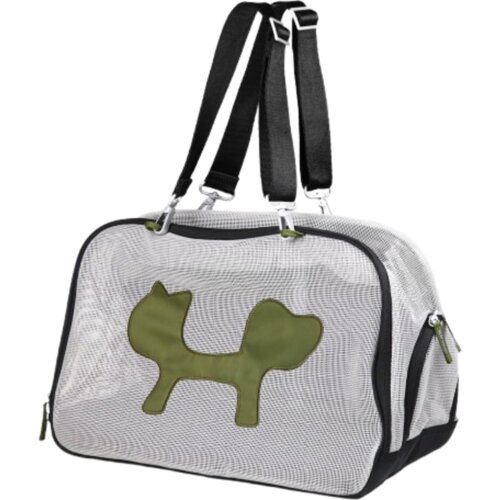 United Pets Mesh Bag ECO - torba za transport psov in mačk - črna/zelena Cene