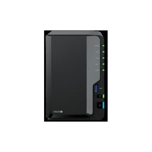 Synology DS225+, Tower, 2-bays 3.5&amp;#039;&amp;#039; SATA HDD/SSD, CPU Inte Celeron J4125 4-core (4-thread) 2.0 GHz, burst up to 2.7 GHz, 2 GB DDR4 non-ECC (expandable up to 6 GB), 1xRJ-45 1GbE LAN, 1xRJ-45 2.5 GbE LAN, 2xUSB 3.2 Gen 1, 1.3 kg, 3yr warranty Slike