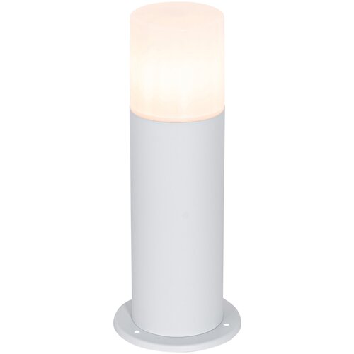 QAZQA Stoječa zunanja svetilka bela z opalnim senčnikom 30 cm IP44 - Odense Cene